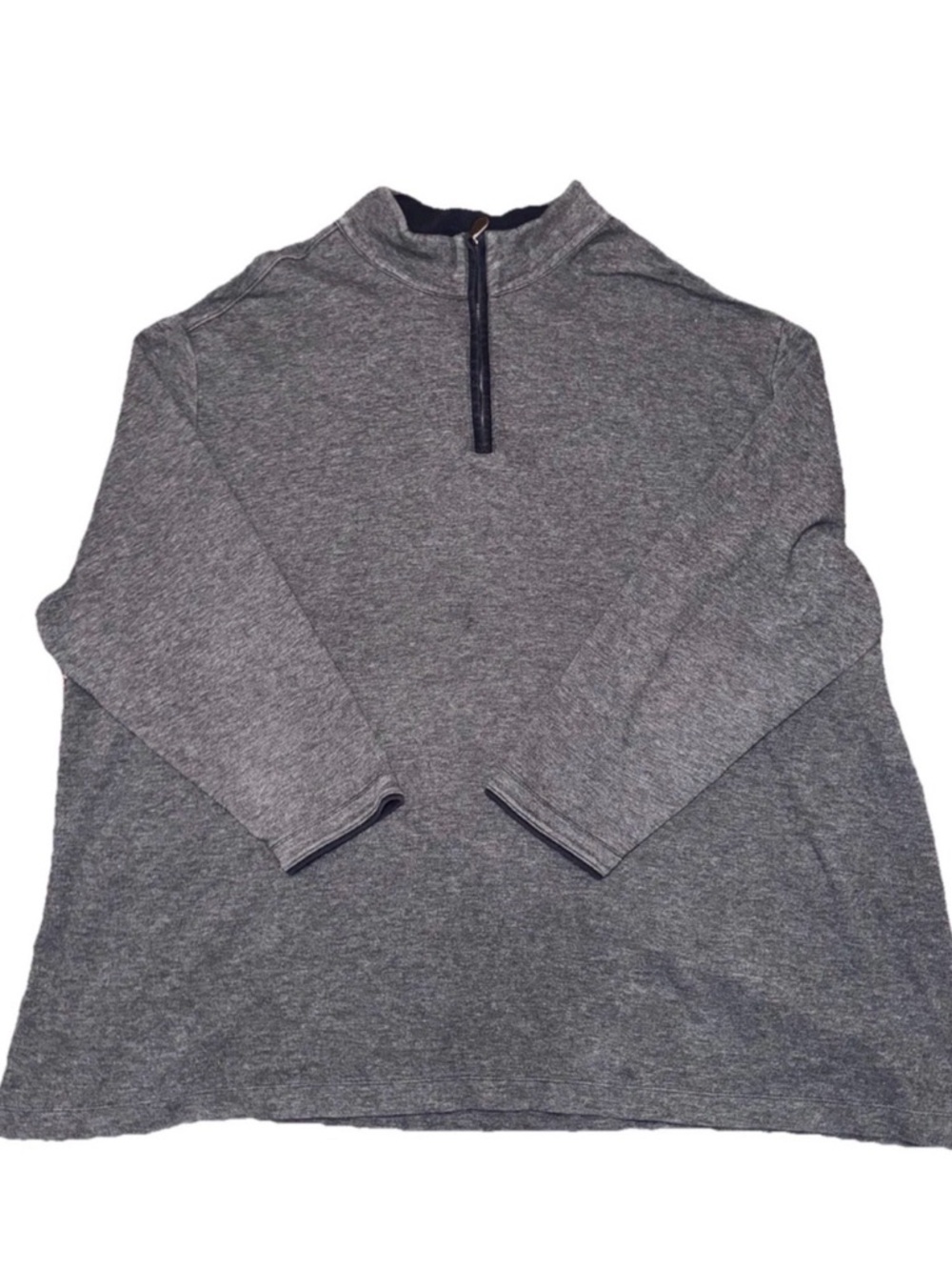 Oak Hill Big Tall 6XL Cotton Quarter Zip Sweater Grey Mock Neck Classic
Preppy